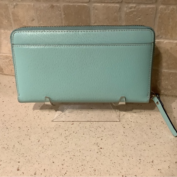 Kate Spade Wellesley Mint Mojito Leather Long Zip Around Wallet - Picture 4 of 16